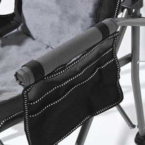 Leziter Comfort Plus karfás horgász szék pohártartóval szürke