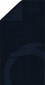 Trussardi Strandtörölköző TRU2MTW01 Navy nagy fürdőlepedő sötétkék