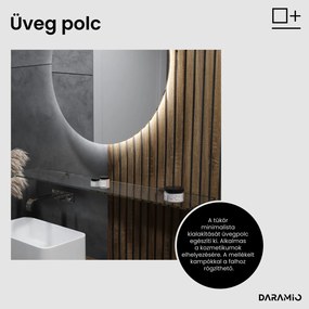 Kavics alakú tükör LED-világítással G8