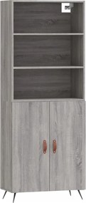 vidaXL szürke sonoma szerelt fa magasszekrény 69,5 x 34 x 180 cm