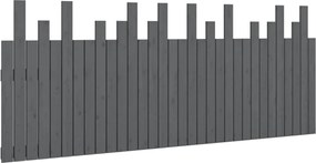 vidaXL szürke tömör fenyőfa fali fejtámla 204 x 3 x 80 cm