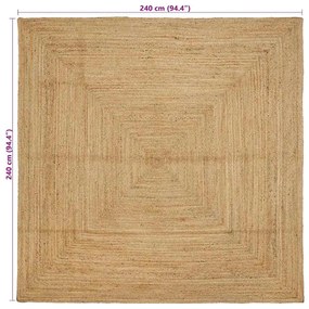 Szőnyeg Bézs 240 x 240 cm Juta