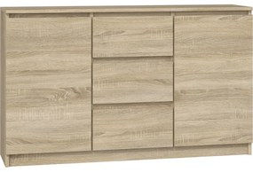 Odell 2D3S komód, 120x75x40 cm, sonoma