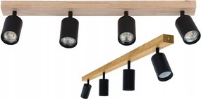 Mennyezeti Lámpa Fali Lámpa állítható spot 4x GU10 Loft fa