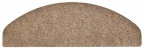 5 db krémszínű tűlyukasztott öntapadó lépcsőszőnyeg 65x21x4 cm