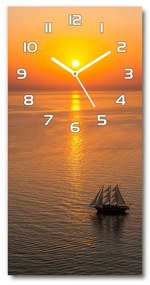 Négyszögletes fali üvegóra Sunset tengeren pl_zsp_30x60_f_81121847