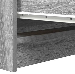 szürke sonoma színű szerelt fa tálalószekrény 100x35x99 cm