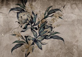 Fotótapéta 3D hatás Levelek pálma virágok 254 x 184