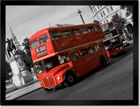 Poszterek keretben 40x30 Piros busz London