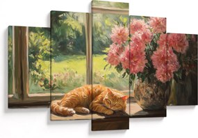 Kép - Macska az ablakban (150x105 cm)