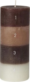 Adventi gyertya Broste Copenhagen Helfarvet paraffin barna Bézs fehér