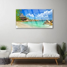 Üvegfotó Strand, tenger, táj 100x50 cm