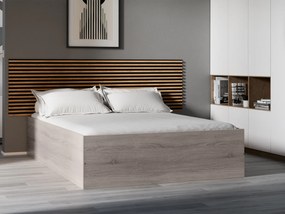 BELLA ágy 140x200 cm, szarvasgomba tölgy Ágyrács: Ágyrács nélkül, Matrac: Deluxe 10 cm matrac