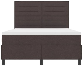 vidaXL Box Spring Ágy Matrac Készlettel Sötétbarna 160x200 cm Szövet