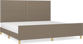 vidaXL tópszínű szövet ágykeret matrac nélkül 200 x 200 cm