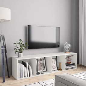 fehér könyv-/TV-szekrény 143 x 30 x 36 cm