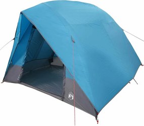 vidaXL Kempingssátor tetővel tárolóval Kék 275 x 230 x 140 cm taft