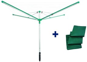 Ezüstszínű kerti ruhaszárító 60 m Linomatic 600 Deluxe Cover – LEIFHEIT