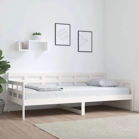 Fehér tömör fenyőfa kanapéágy 90 x 200 cm