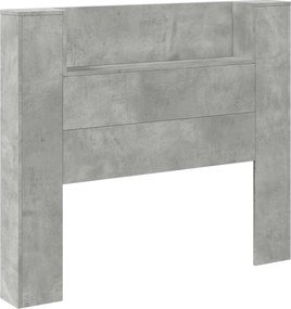 vidaXL Fejtámla polcokkal Beton Szürke 120 x 16,5 x 103,5 cm Faanyag
