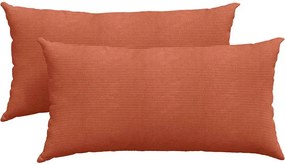 vidaXL Kanapé párnák 2 pcs Piros Narancs 80 x 40 cm Bársonyos szövet