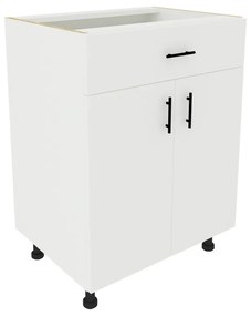 Benita 1 fiókos 2 ajtós Alsó konyhaszekrény Fehér 60x50x80 cm