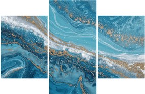 Kép - Világoskék márvány arannyal I. (90x60 cm)