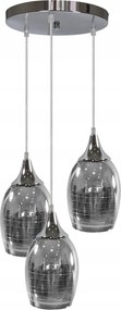 Candellux Marina Függőlámpa Tányér 3X60W E27 Króm 33-60181