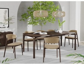 Barna bővíthető étkezőasztal 95x180 cm Arun – Unique Furniture
