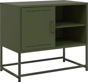 vidaXL olívazöld acél TV-szekrény 68 x 39 x 60,5 cm