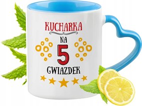 Szakácsnőnek Kék Bögre Szív Alakú Füllel Ajándék