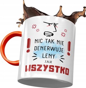 Narancssárga Bögre Lena Barátnőjének Nyomtatott Fotóval