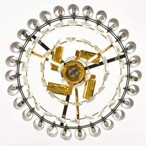 Brilagi - Láncos csillár ECLIPSE 5xE14/10W/230V Ø 38 cm fekete/arany