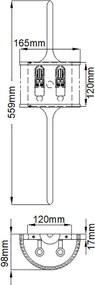Kichler MONA KL-MONA-S-NBR Fali lámpa 2x3,5W/G9 320LM IP44