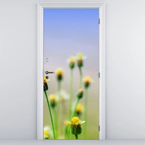 Fotótapéta ajtóra - Pillangók egy virágon (95x205cm)