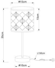 Globo 15448T - Asztali lámpa ABBEY 1xE14/40W/230V