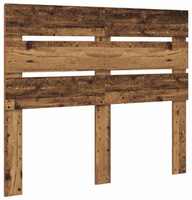 vidaXL Ágykeret fiókkal fejtámlával Öreg fa 120 x 190 cm Faanyag