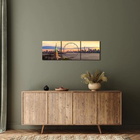 Kép - New York város (órával) (90x30 cm)