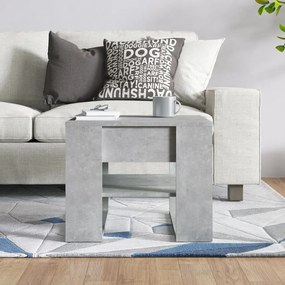Betonszürke szerelt fa dohányzóasztal 55,5x55x45 cm