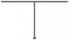 sárga és fehér kézzel kihúzható LED-es napellenző 450 x 300 cm