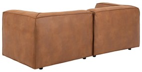 Konyakbarna bőrutánzat kanapé 208 cm Fairfield Kentucky – Bonami Selection
