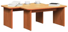 Dohányzóasztal 2 pcs Viaszbarna 100 x 69 x 35.5 cm