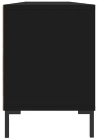 fekete szerelt fa TV-szekrény 150 x 30 x 44,5 cm