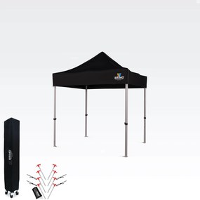 Összecsukható alumínium értékesítési pavilon falak nélkül | BRIMO Exclusive Alu 2x2m - falak nélkül - Fekete