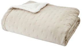 Krémszínű sherpa steppelt ágytakaró 220x230 cm Cosy Nori – Catherine Lansfield
