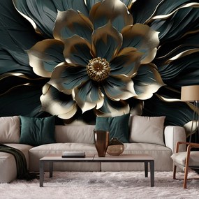 Gario Fotótapéta Arany virág luxus stílusban Anyag: Vlies, Méret: 400 x 280 cm