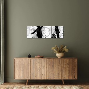 Kép - Street art - zűrzavar (órával) (90x30 cm)