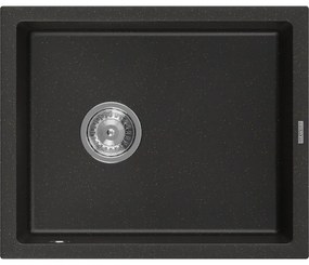 Mexen Pedro - gránit mosogató 56,0x46,0cm, 1 kamrás, fekete-arany, 6508561000-75