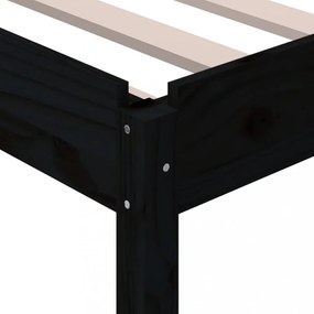 fekete tömör fenyőfa egymásra rakható ágy 80x200 cm