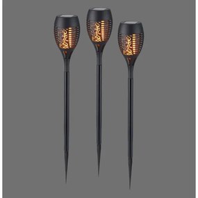 JUST LIGHT. 19106-18-3 - 3x LED napelemes lámpa FACKEL LED/0,24W/1,2V fekete